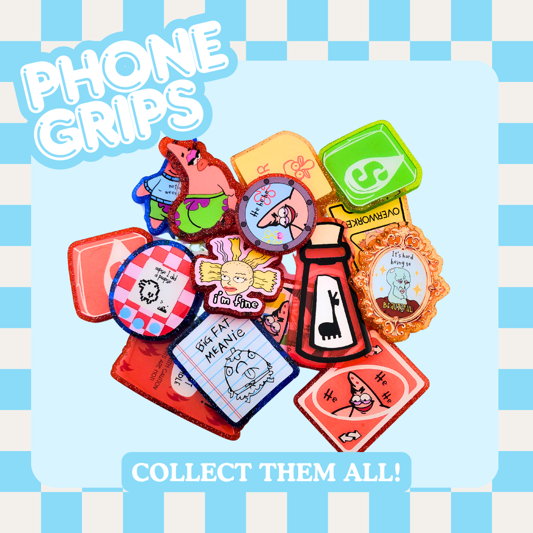 Caution Overworked Phone Grip