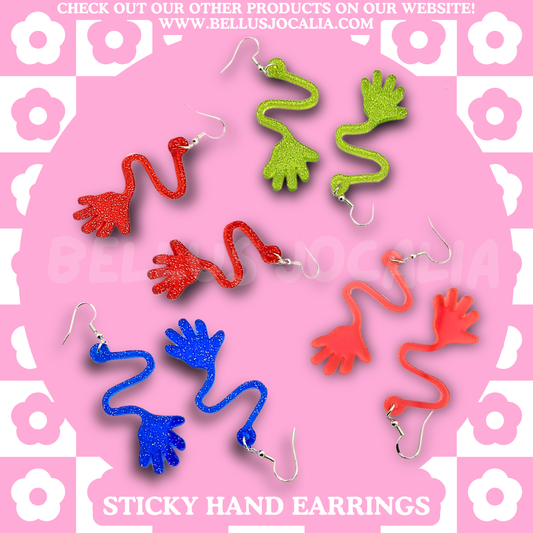 Sticky Hand Earrings